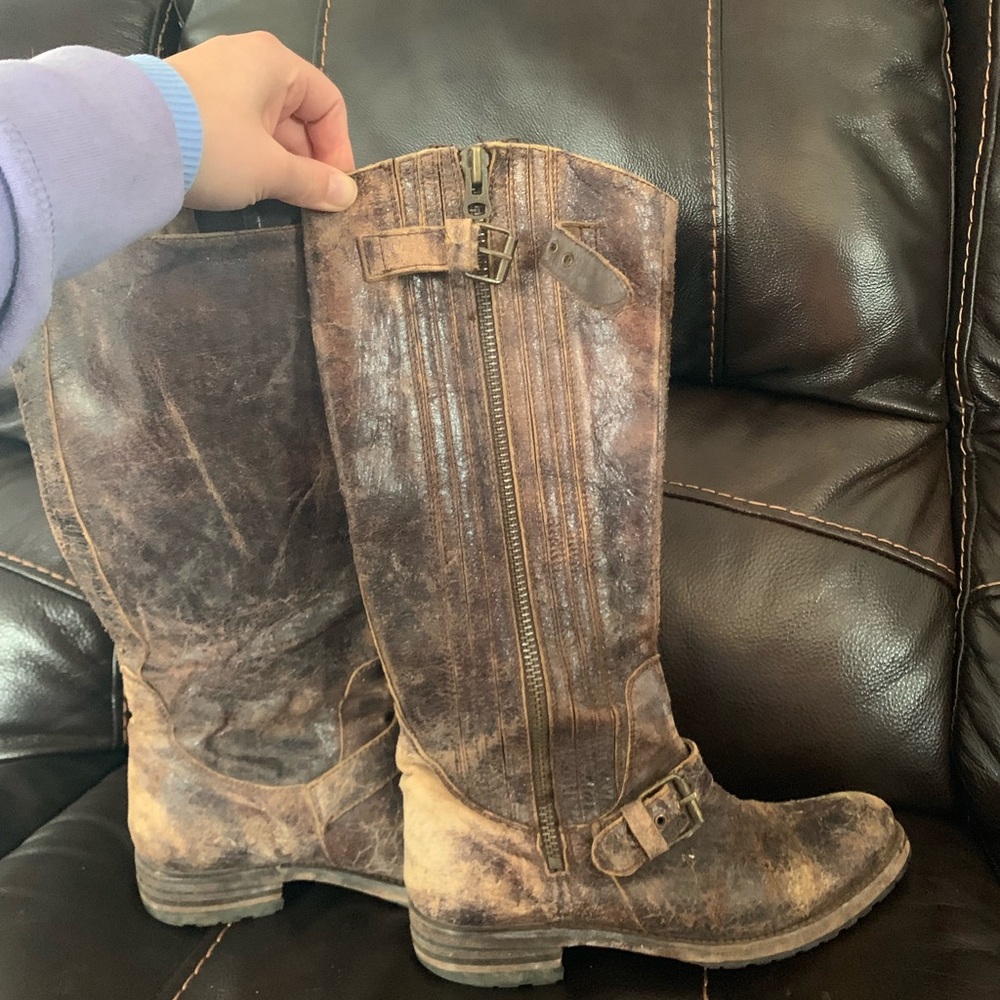 🚫SOLD🚫SENDRA Tall Distressed Leather Riding Boot